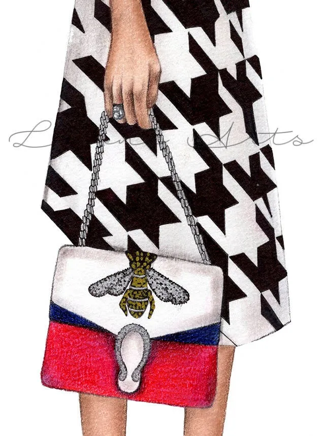 2 fashionista ladies art print fashion illustration