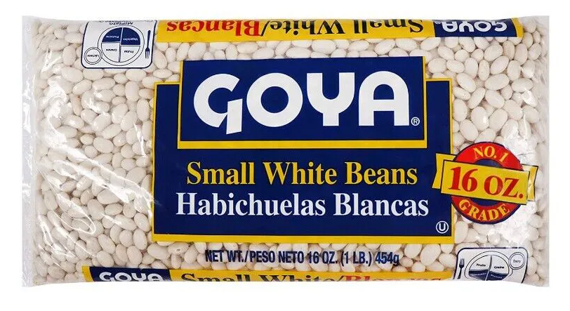 (3 Pack) Goya Small White Dry Beans 16 Ounce, Habichuelas Blancas
