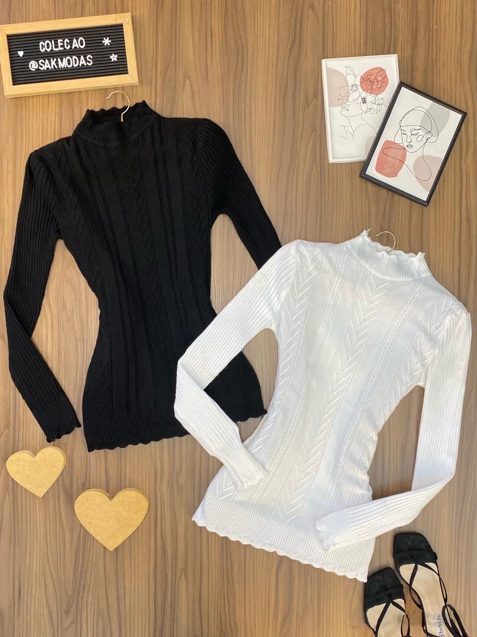Blusa Manga Longa Ondulada 16  (14/G)