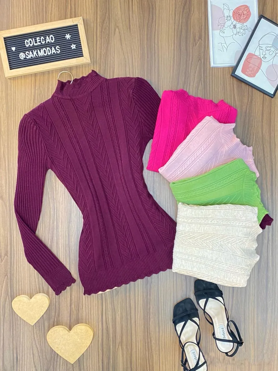 Blusa Manga Longa Ondulada 16  (14/G)