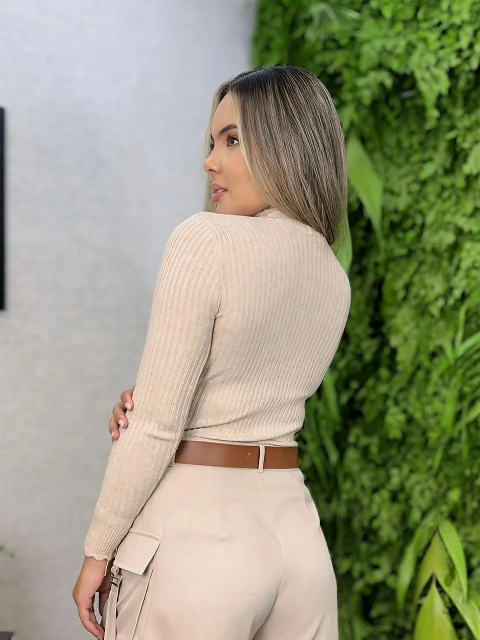 Blusa Manga Longa Ondulada 16  (14/G)