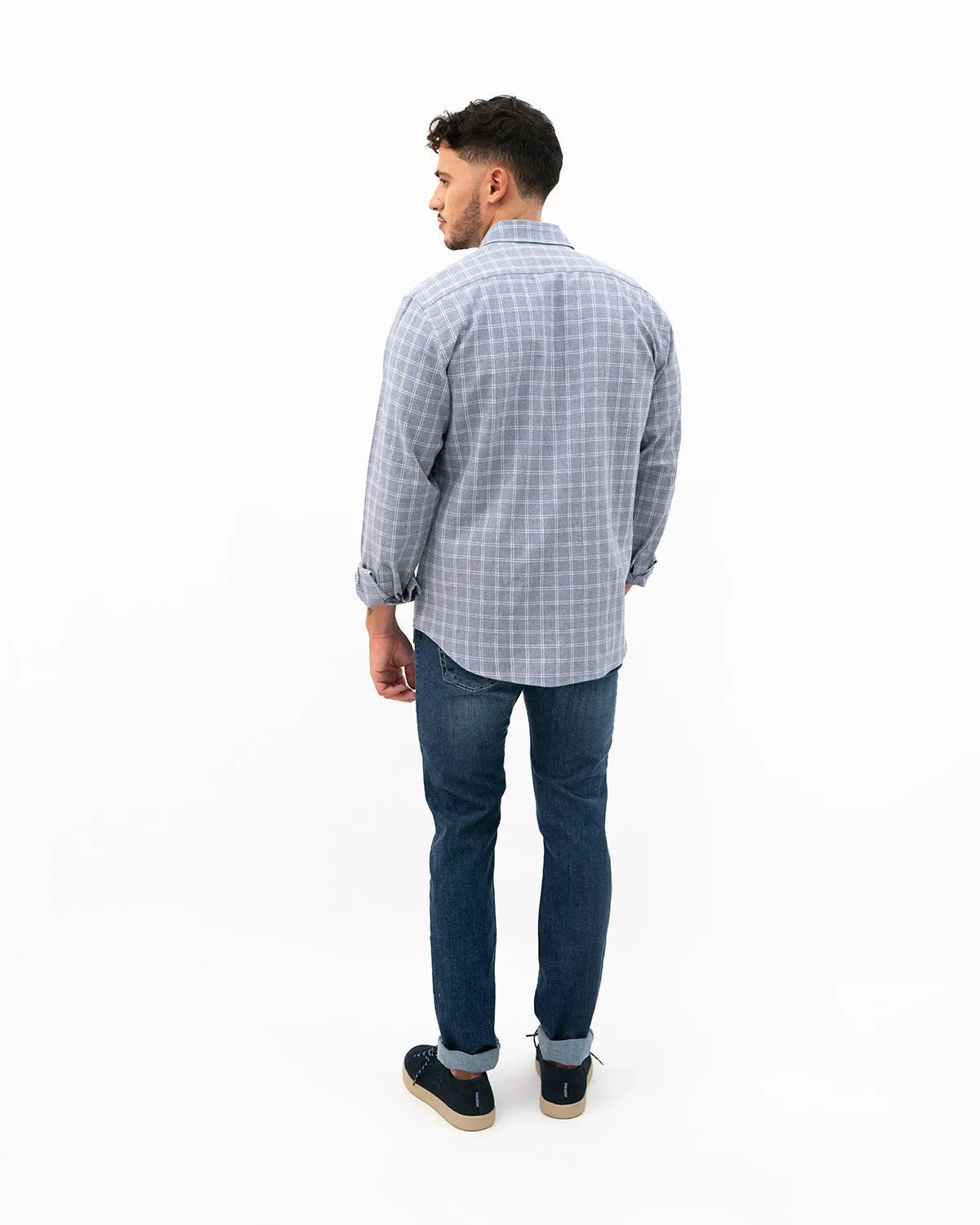 Camisa Cuadros Delavé Añil