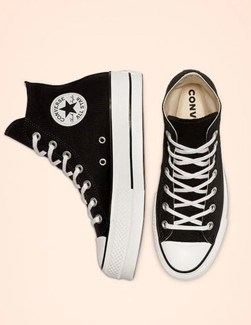 Converse Chuck Taylor All Star con Plataforma Negras Mujer