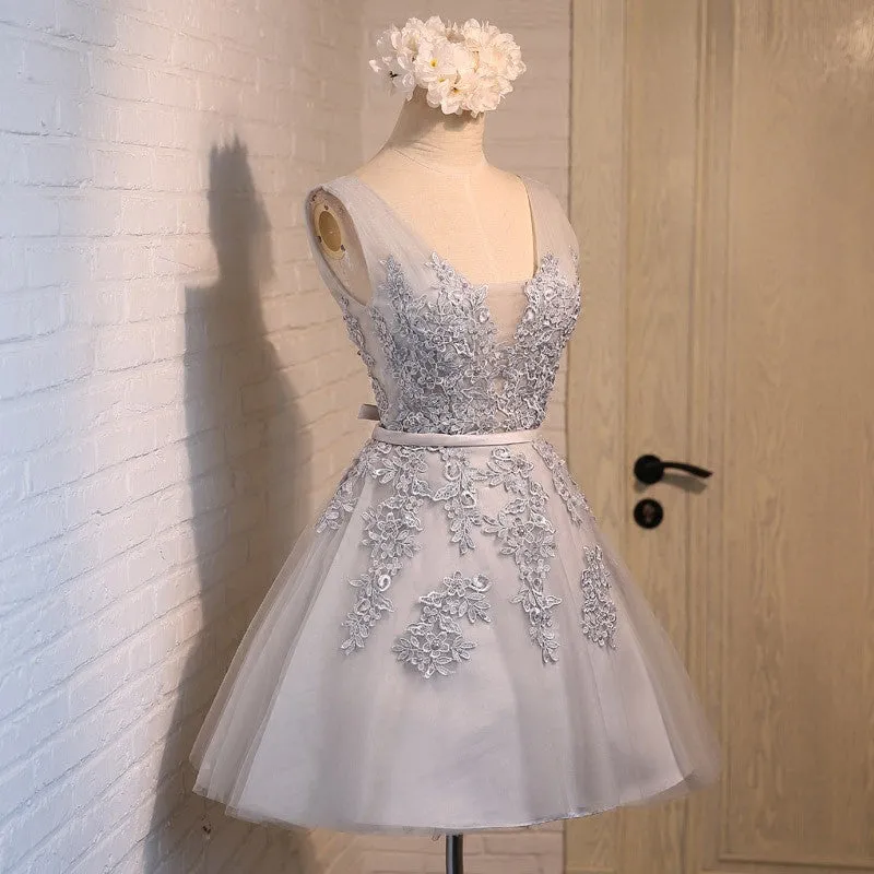 Embellished Tulle Short Homecoming Dress