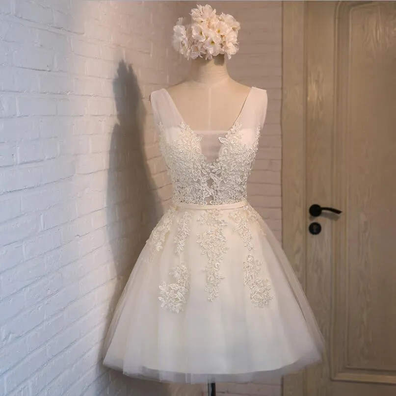 Embellished Tulle Short Homecoming Dress