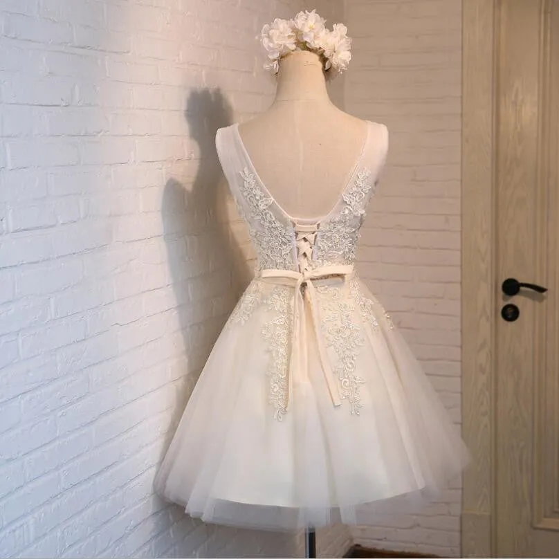 Embellished Tulle Short Homecoming Dress