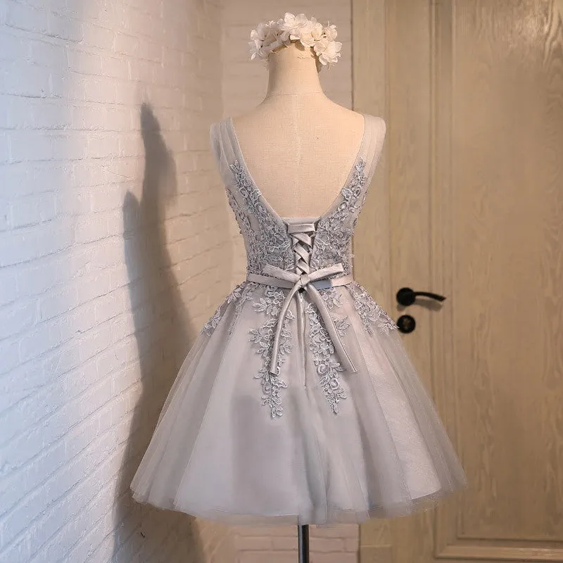 Embellished Tulle Short Homecoming Dress