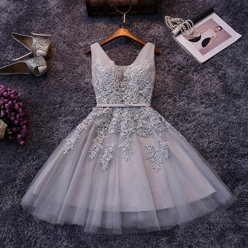 Embellished Tulle Short Homecoming Dress