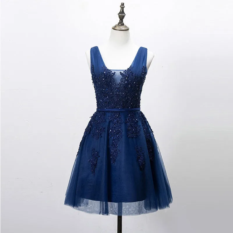 Embellished Tulle Short Homecoming Dress