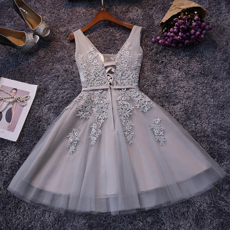 Embellished Tulle Short Homecoming Dress