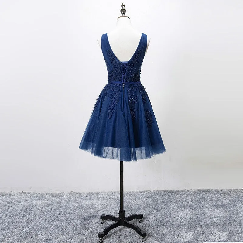 Embellished Tulle Short Homecoming Dress