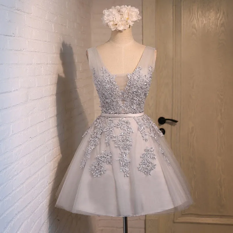 Embellished Tulle Short Homecoming Dress