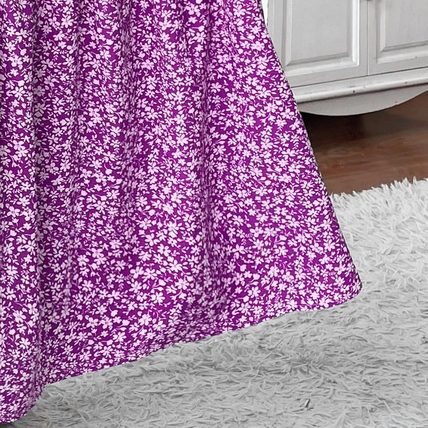 Floral Maxi Skirts for Women 2025 Boho Smocked High Waisted Aline Long Skirts Summer Vacation Beach Skirt with Pocket
