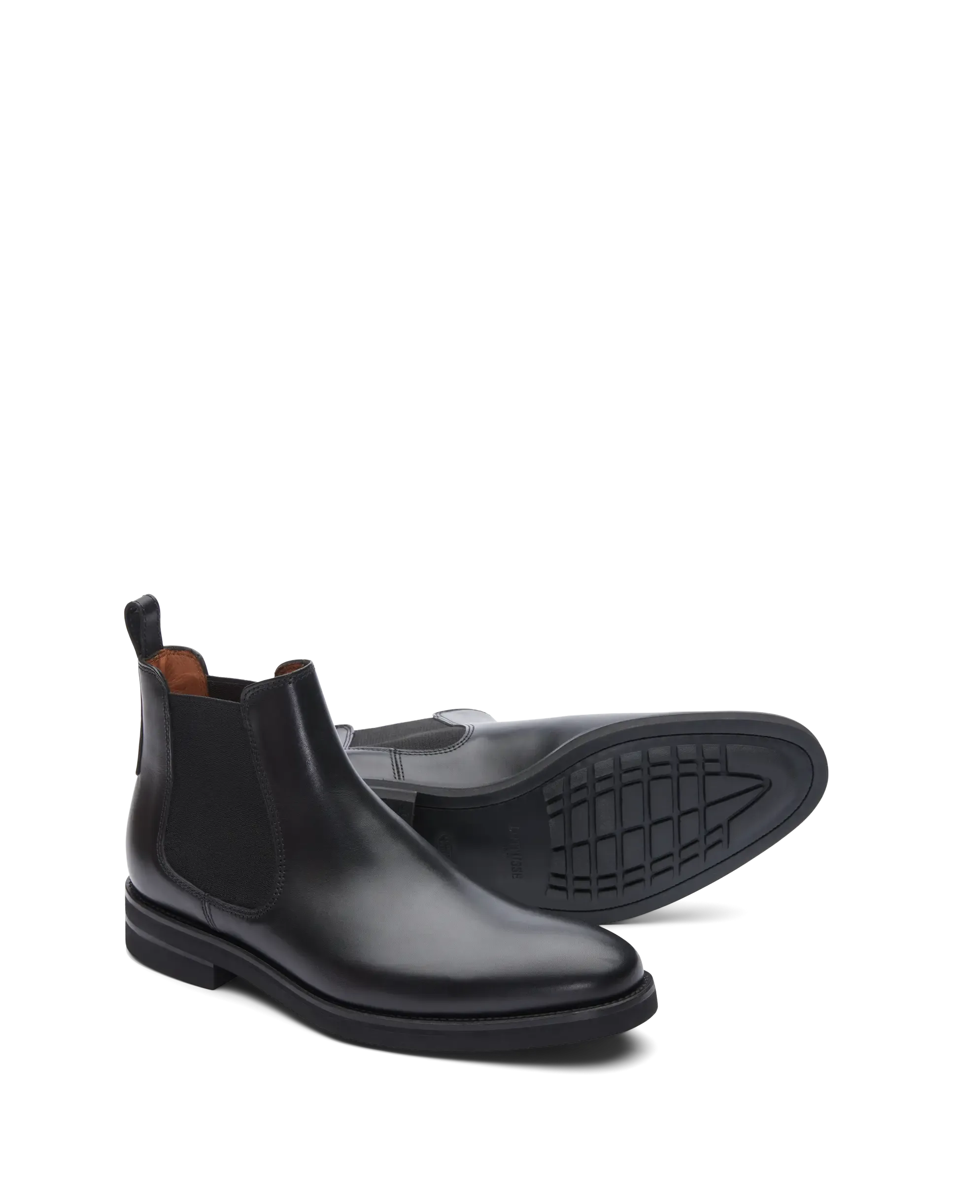 LOTTUSSE | BOTINES CHELSEA HOMBRE | HOLBORN NEGRAS DE VACUNO CEPILLADO | NEGRO