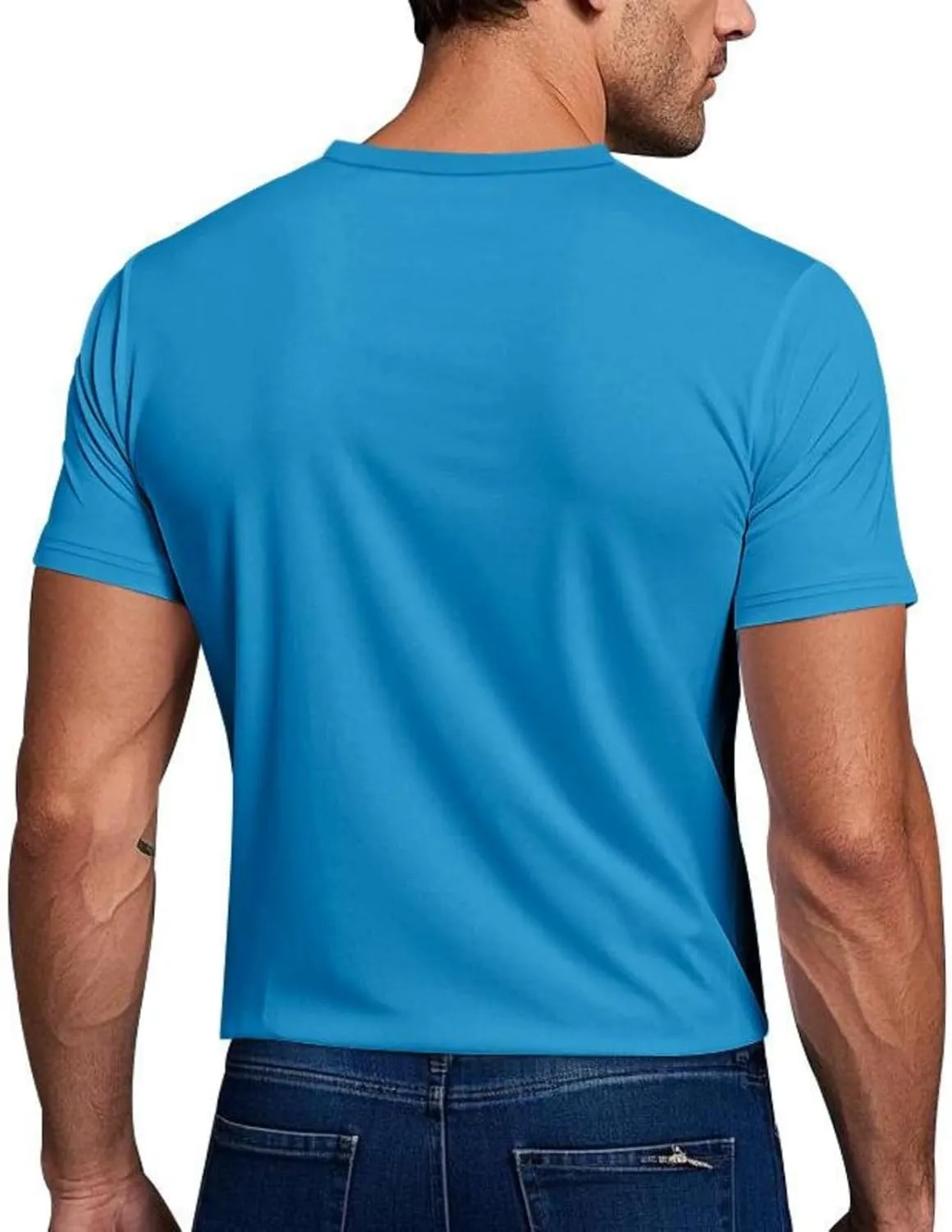 Men Summer T Shirt Short Sleeve Workout Breathable Athletic Running Tees Tops Super Soft Well-Crafted Classic Tee