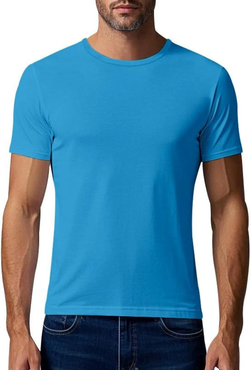 Men Summer T Shirt Short Sleeve Workout Breathable Athletic Running Tees Tops Super Soft Well-Crafted Classic Tee