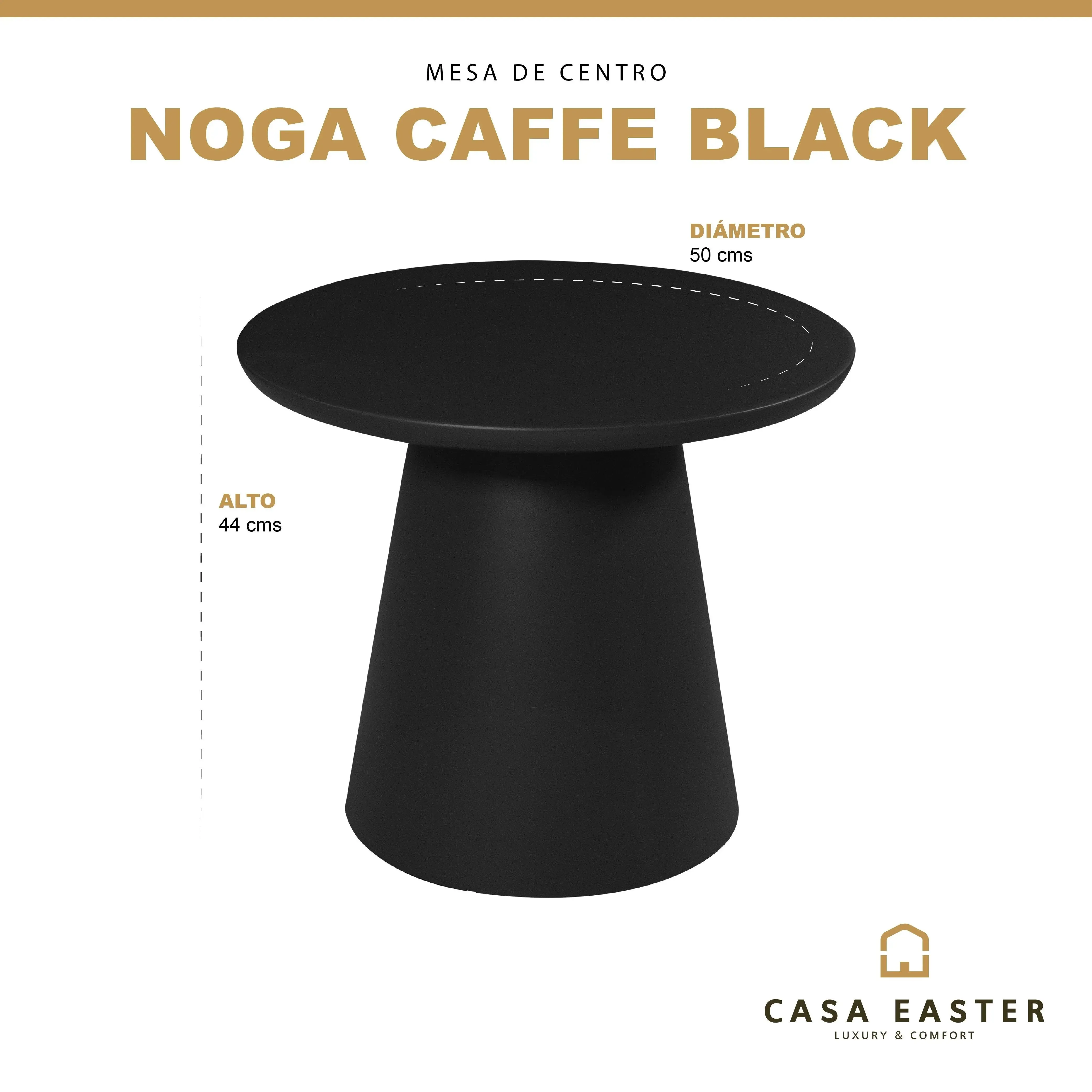 Mesa Bistro Noga Dia.50 cms, de Aluminio Color Negro NOGA -NHG