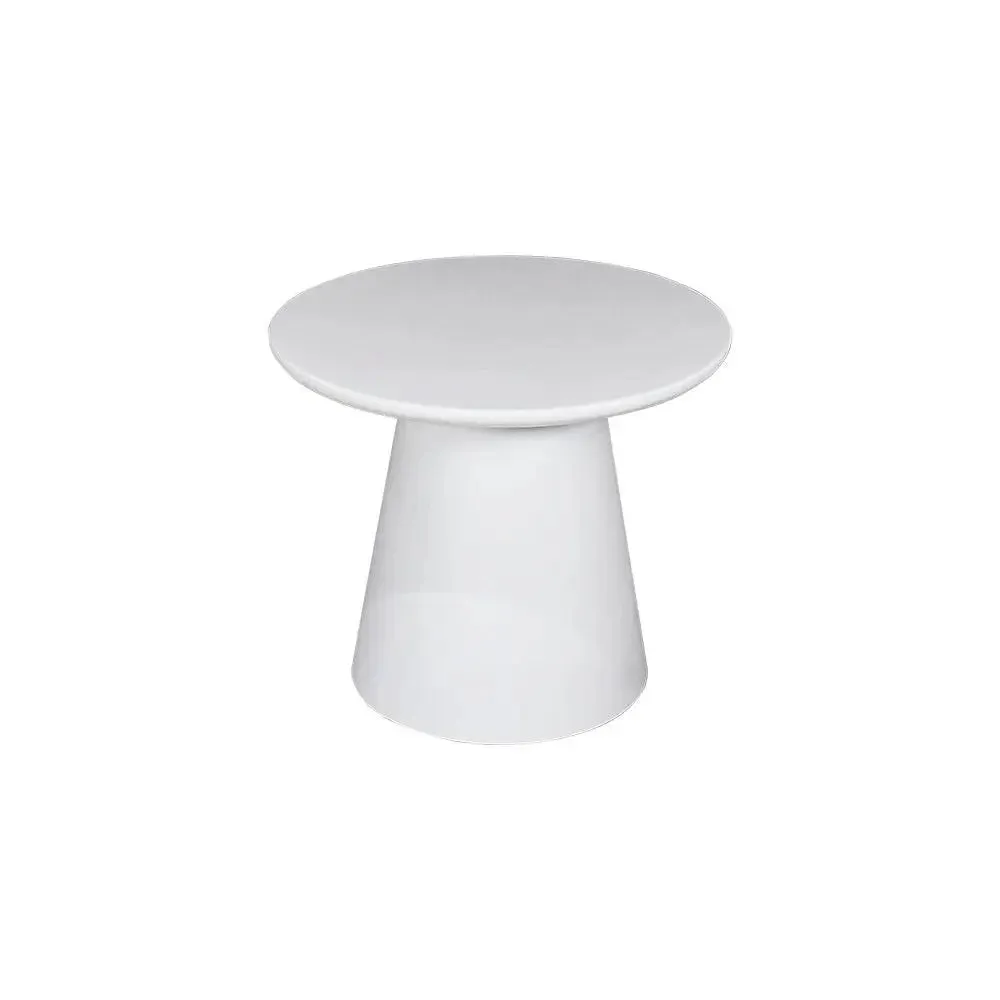 Mesa Bistro Noga Dia.50 cms, para Exterior e Interior de Aluminio Color Blanco - NOBLA