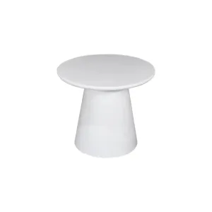 Mesa Bistro Noga Dia.50 cms, para Exterior e Interior de Aluminio Color Blanco - NOBLA
