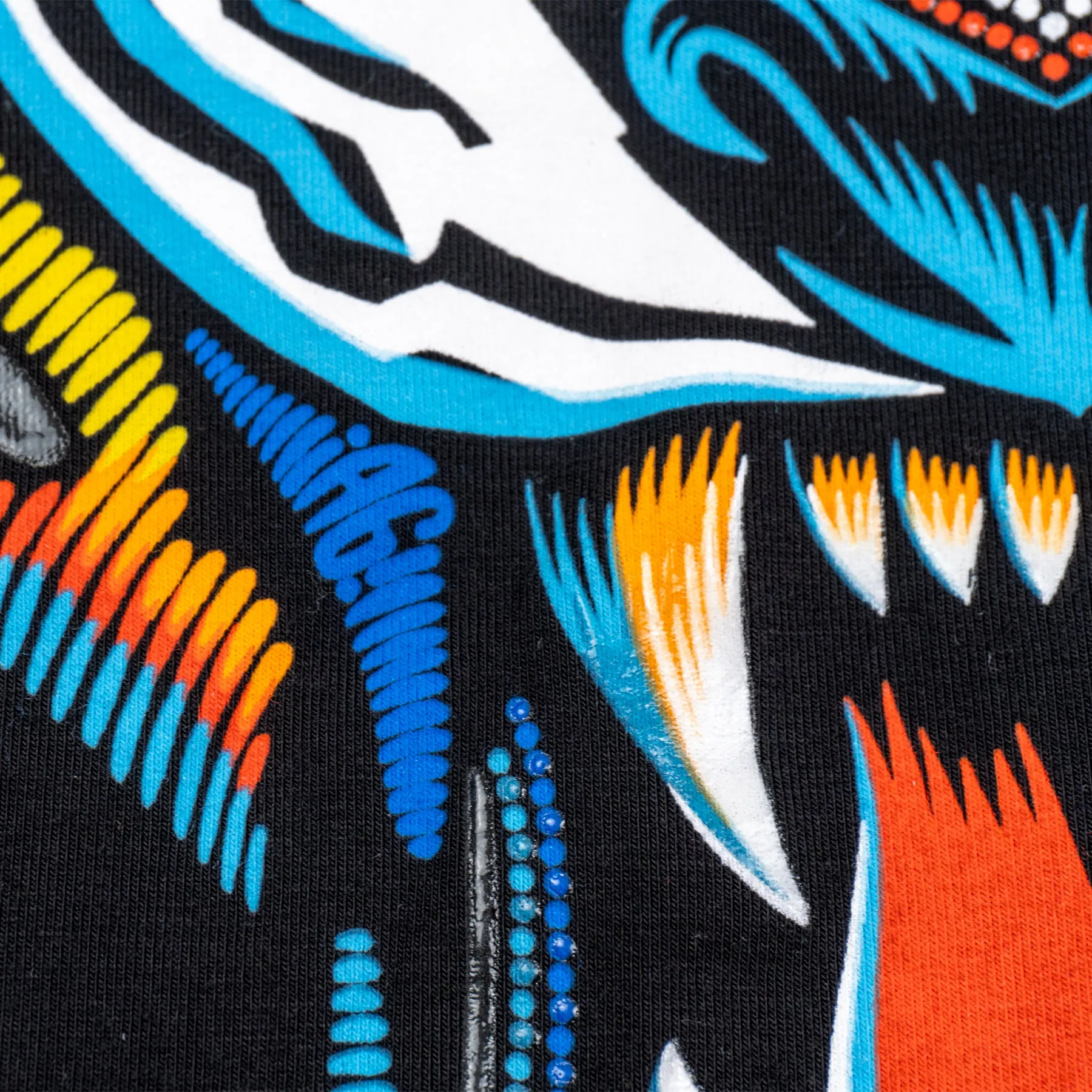 Playera estampada con aplicación de tinta gel HD transparente para hombre - Modelo OJOS AZULES
