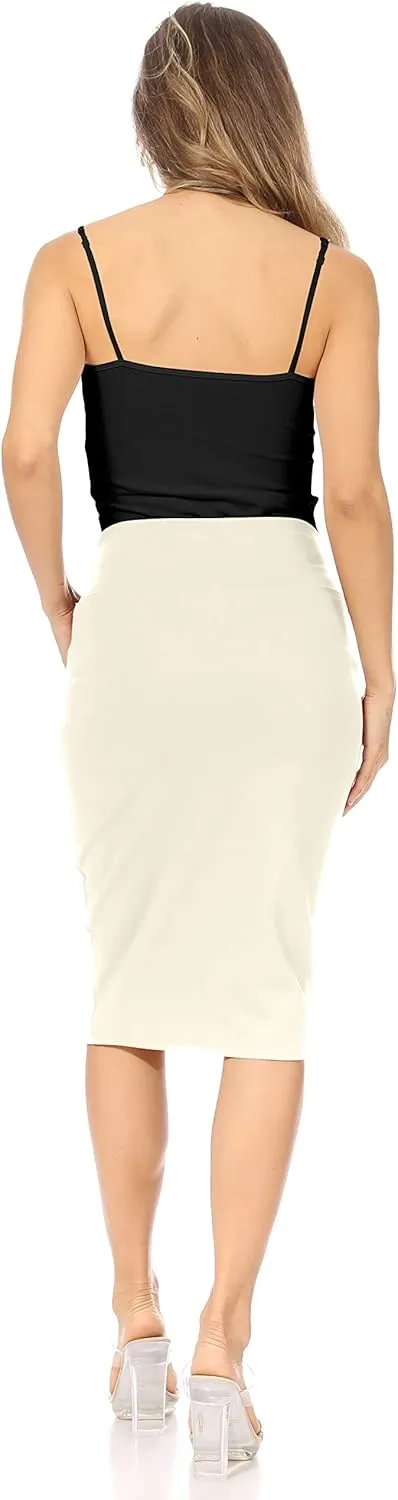 Reg and Plus Size Pencil Skirts for Women Below The Knee. Work,Weekends,Date Nights,Sexy Office Business Bodycon Skirts