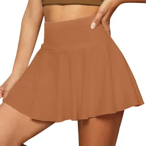 Tennis Skirt with Shorts Underneath High Waisted Lightweight Athletic Golf Skorts Tummy Control Active Skort
