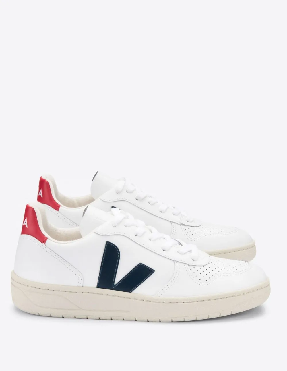 Veja V-10 Leather Blancas Y Azules Unisex