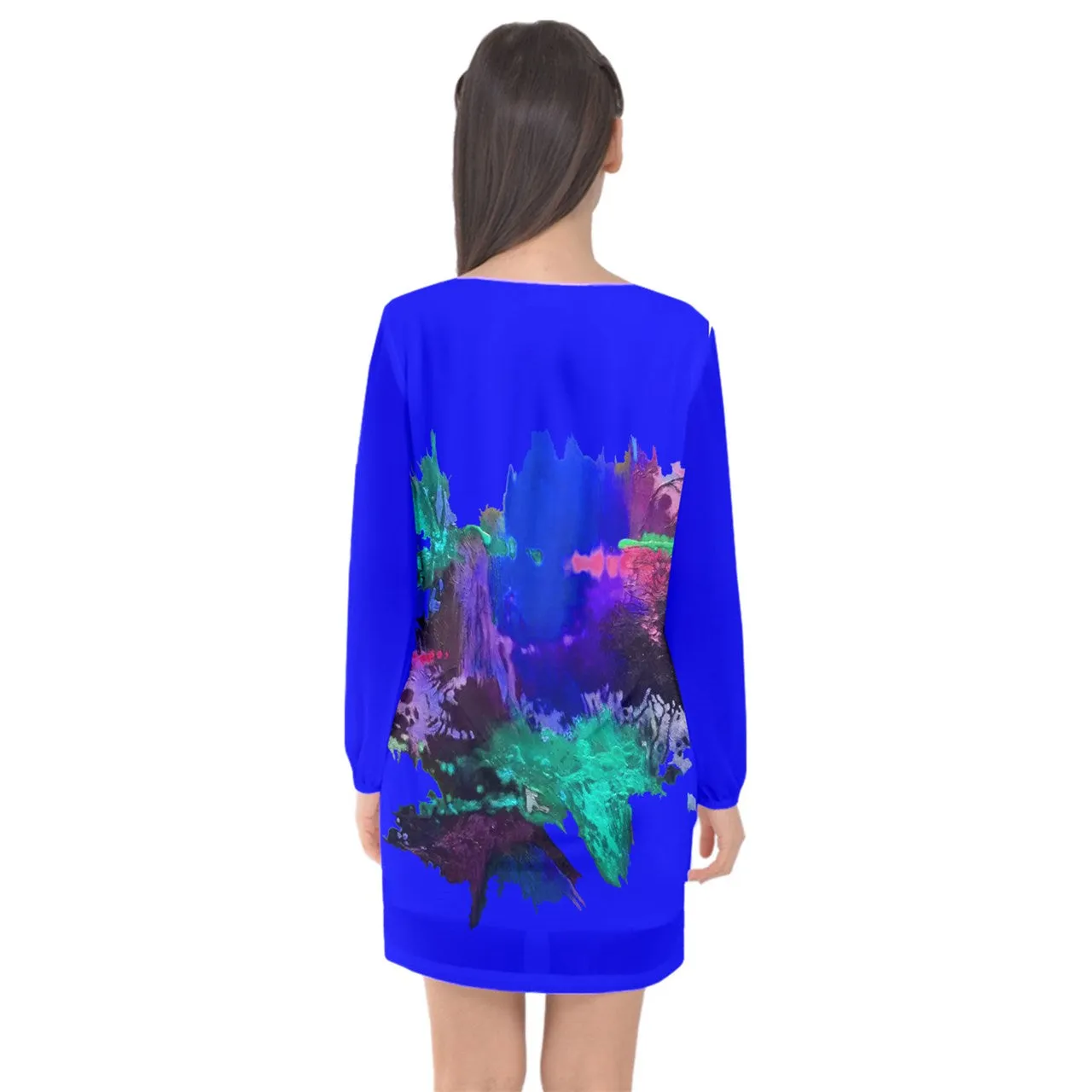 Vestido de gassa .CORAZON DE NOCHE