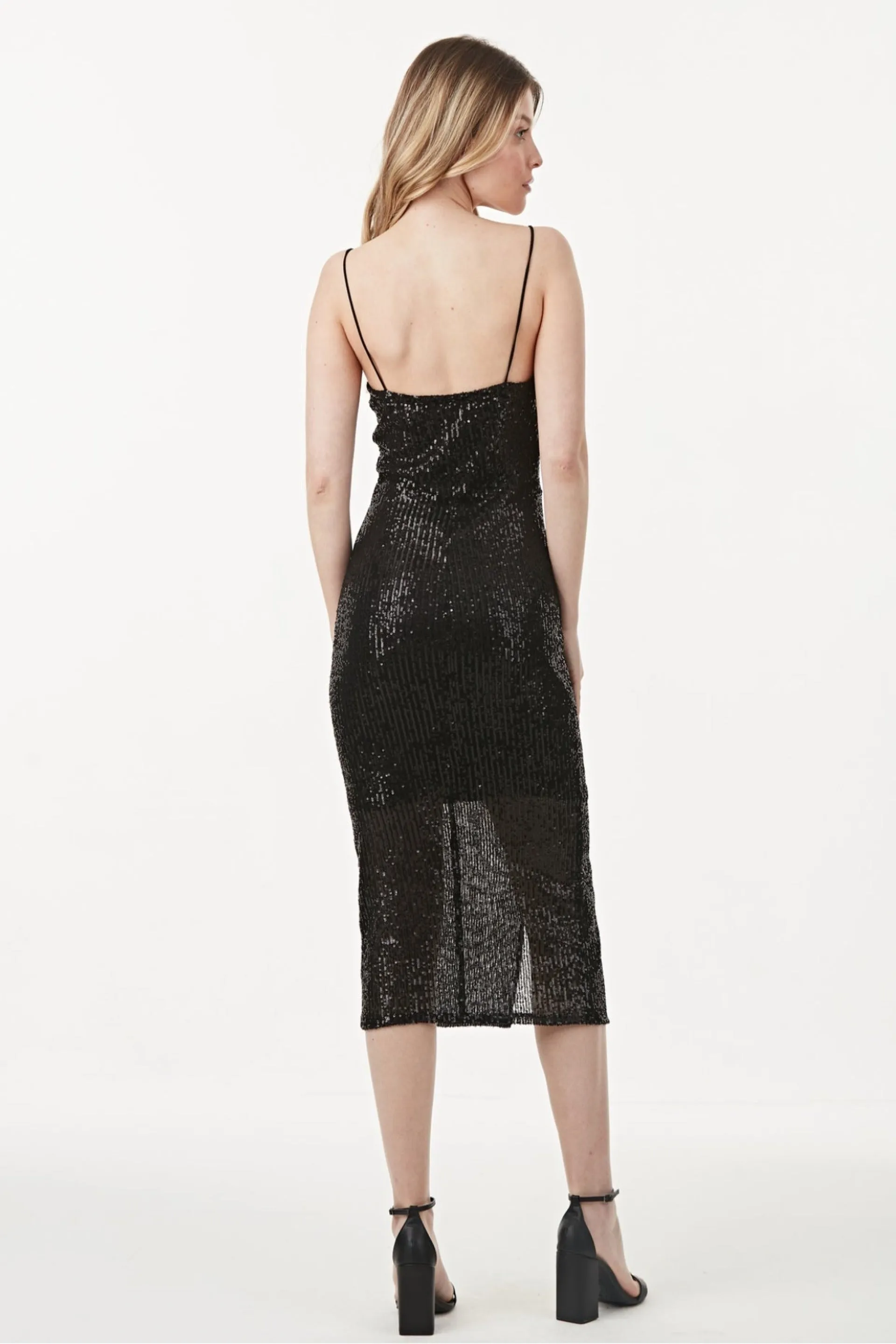VESTIDO MIDI DE FENDA