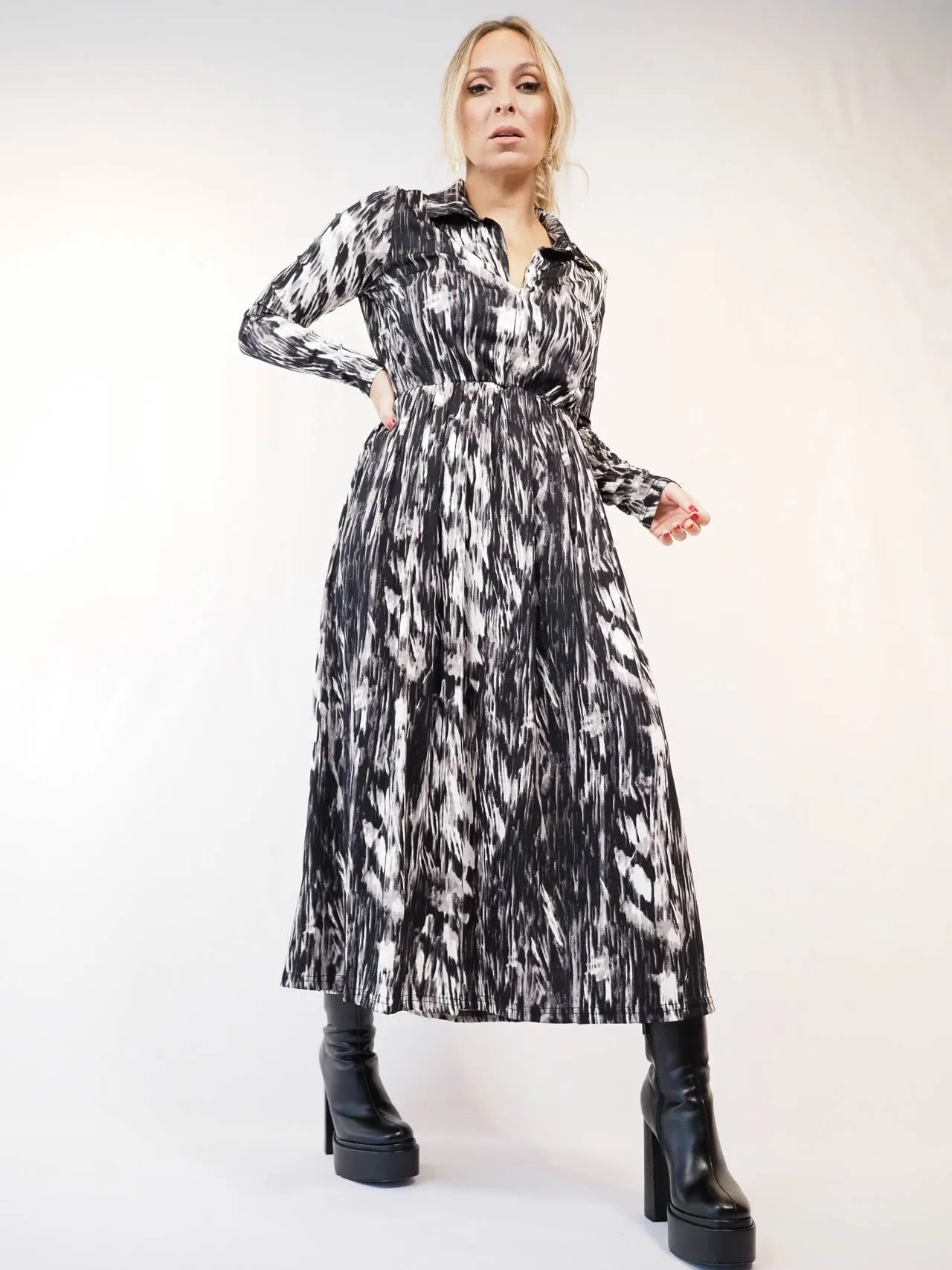 VESTIDO MIDI ESTAMPADO