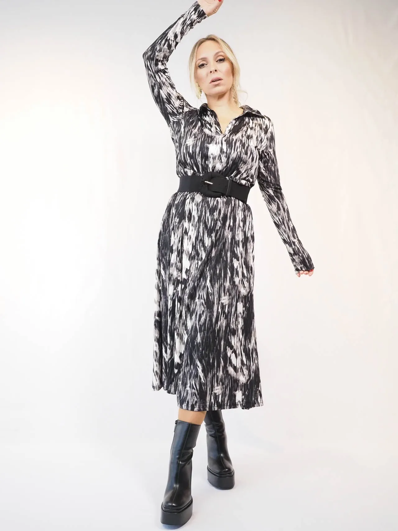 VESTIDO MIDI ESTAMPADO