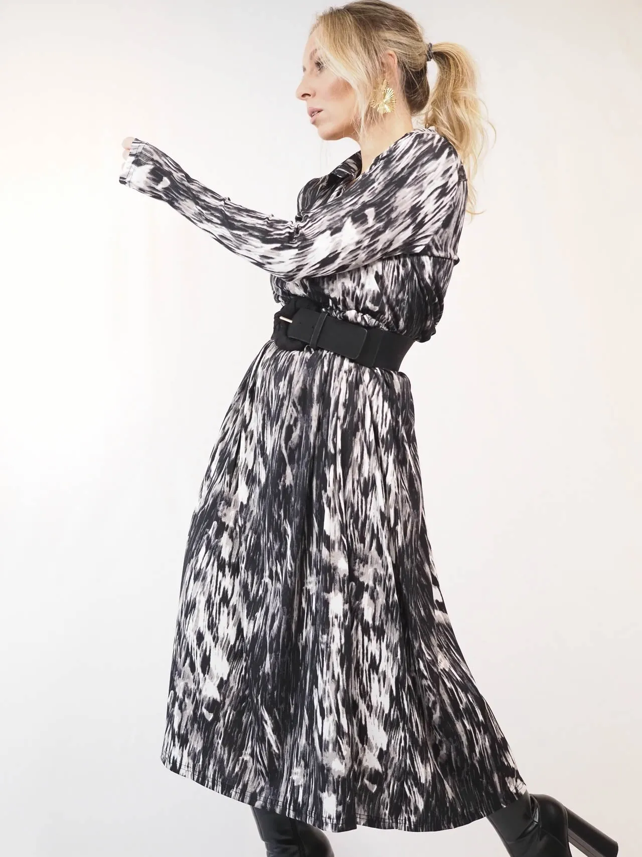 VESTIDO MIDI ESTAMPADO