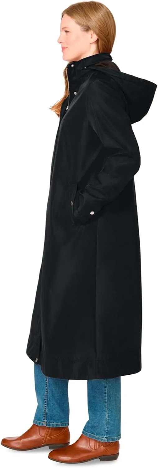 Woman Within Plus Size Long A-Line Raincoat