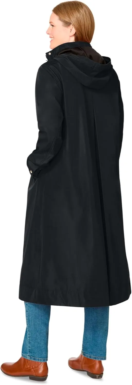 Woman Within Plus Size Long A-Line Raincoat