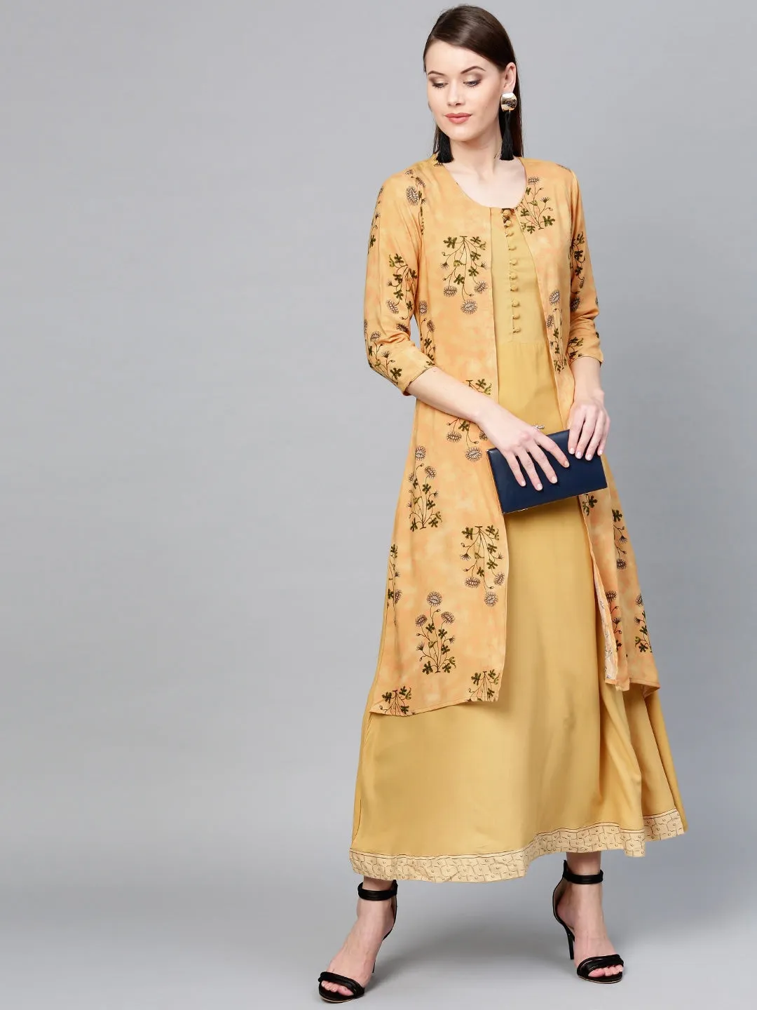 Women Yellow A-Line Kurta