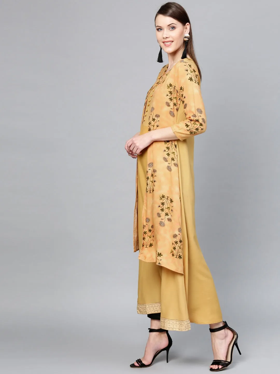 Women Yellow A-Line Kurta