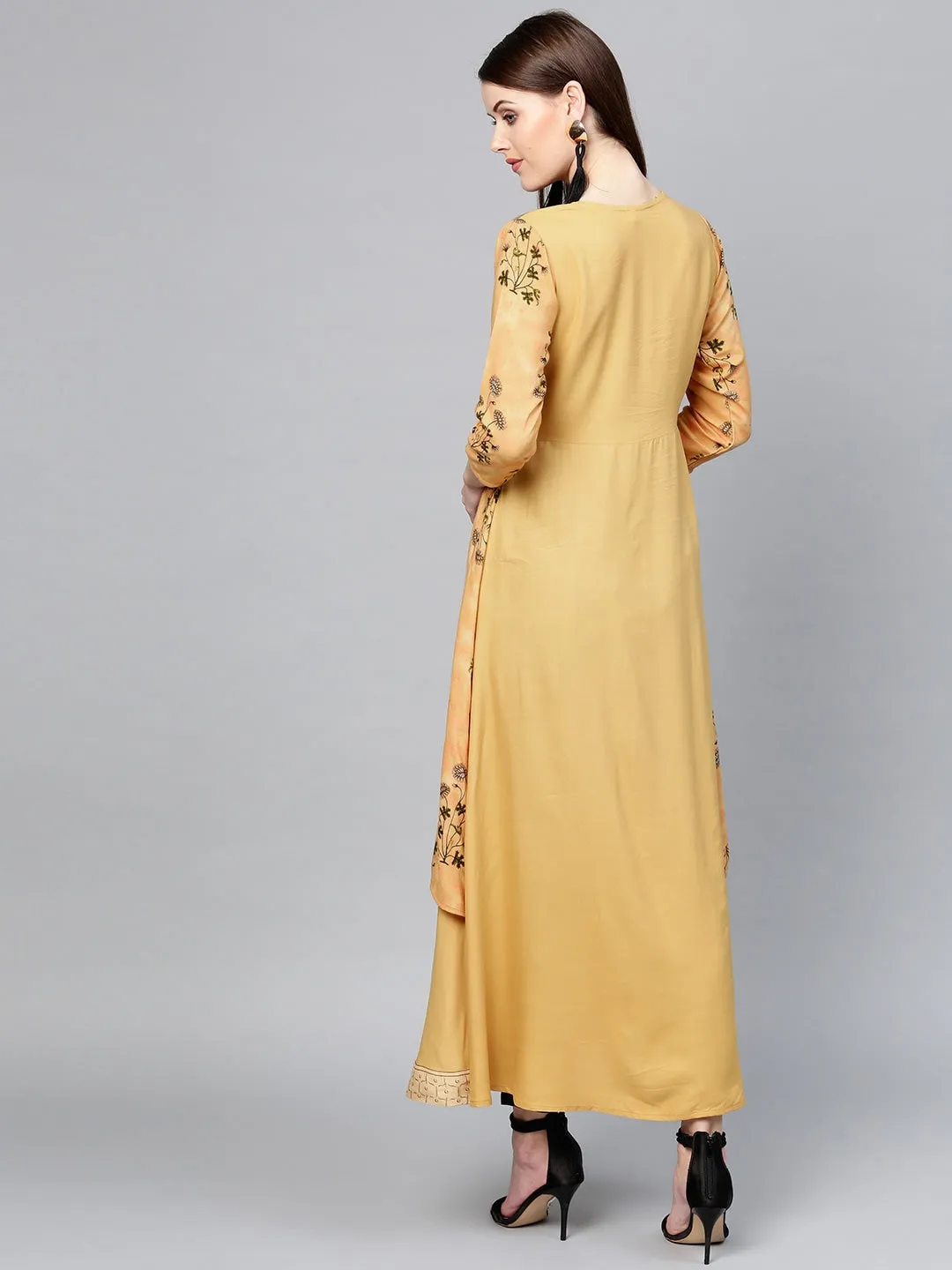 Women Yellow A-Line Kurta