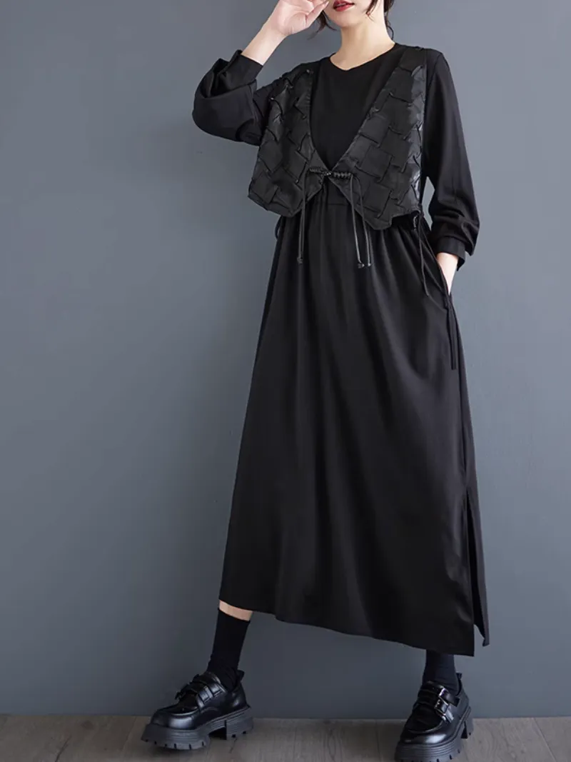Women’s Comfy Chic Winter Fashion Jacket Style A-Line Dress