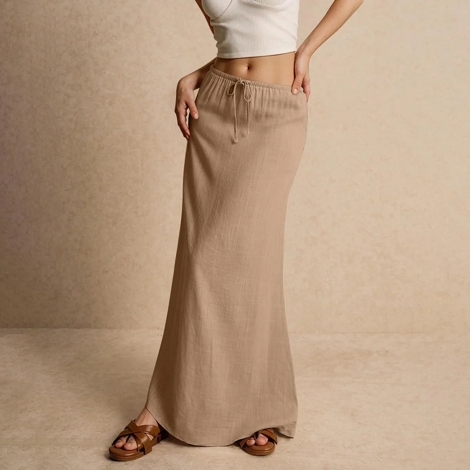Womens Long Skirt 2025 Summer Casual Trendy Beach Western Skirts Music Festival Outfits Hippie Clothes
