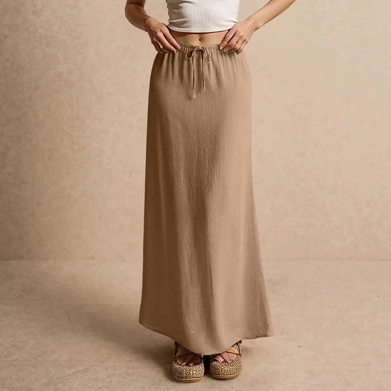 Womens Long Skirt 2025 Summer Casual Trendy Beach Western Skirts Music Festival Outfits Hippie Clothes