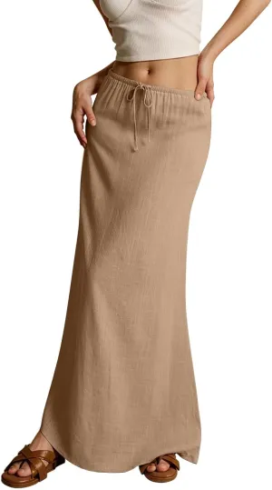 Womens Long Skirt 2025 Summer Casual Trendy Beach Western Skirts Music Festival Outfits Hippie Clothes